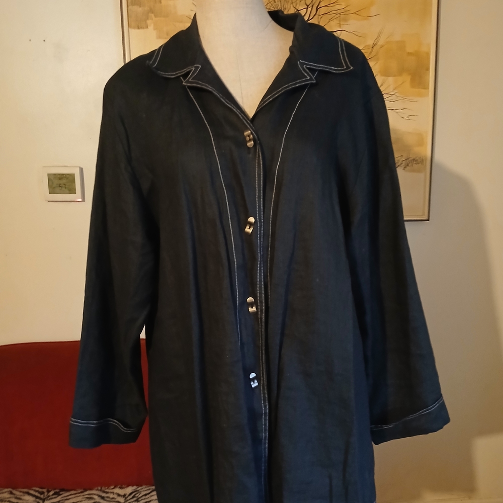 Linen Top By Nannette Keller